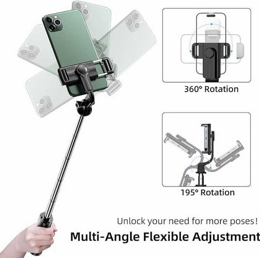 3-in-1 Bluetooth Selfie Stick Tripod with Phone Stand & Remote