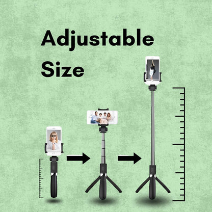 3-in-1 Bluetooth Selfie Stick Tripod with Fill Light & Remote